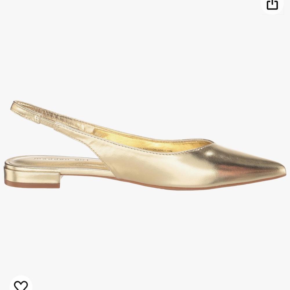Gold Ballet flat size 7